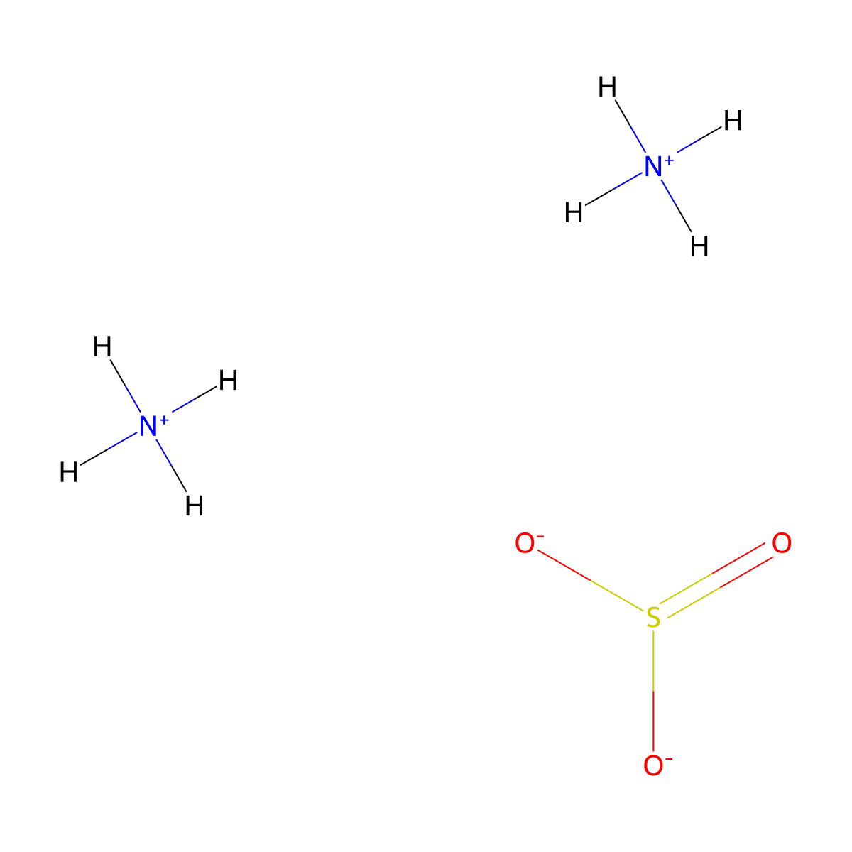 Ammonium Sulfite molecular structure, CAS 10196-04-0