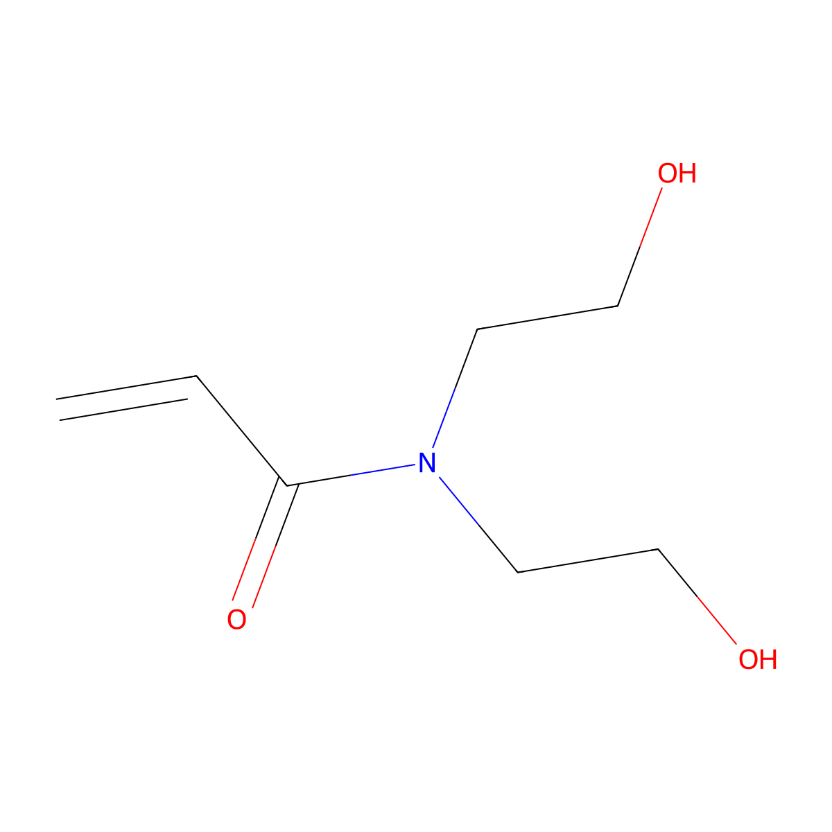 2-Propenamide, N,N-bis(2-hydroxyethyl)- molecular structure, CAS 10196-26-6
