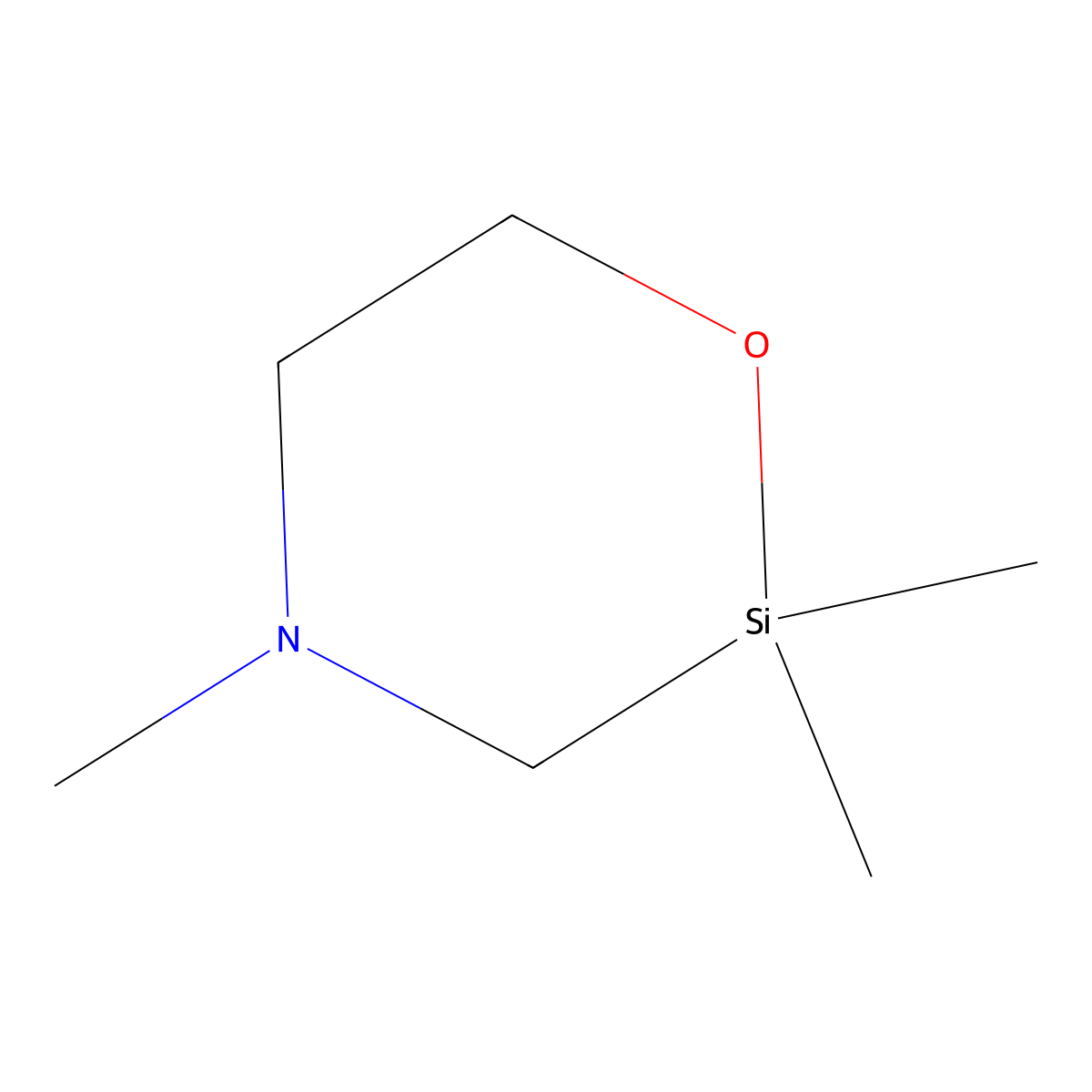 1-Oxa-4-aza-2-silacyclohexane, 2,2,4-trimethyl- molecular structure, CAS 10196-49-3