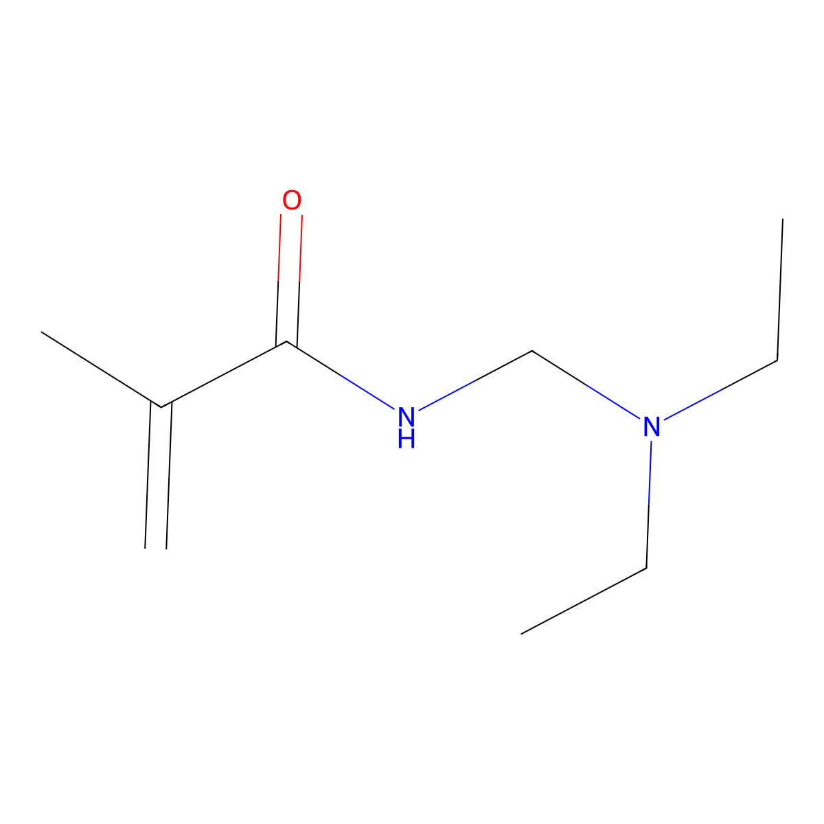 N-((Diethylamino)methyl)methacrylamide molecular structure, CAS 10196-75-5