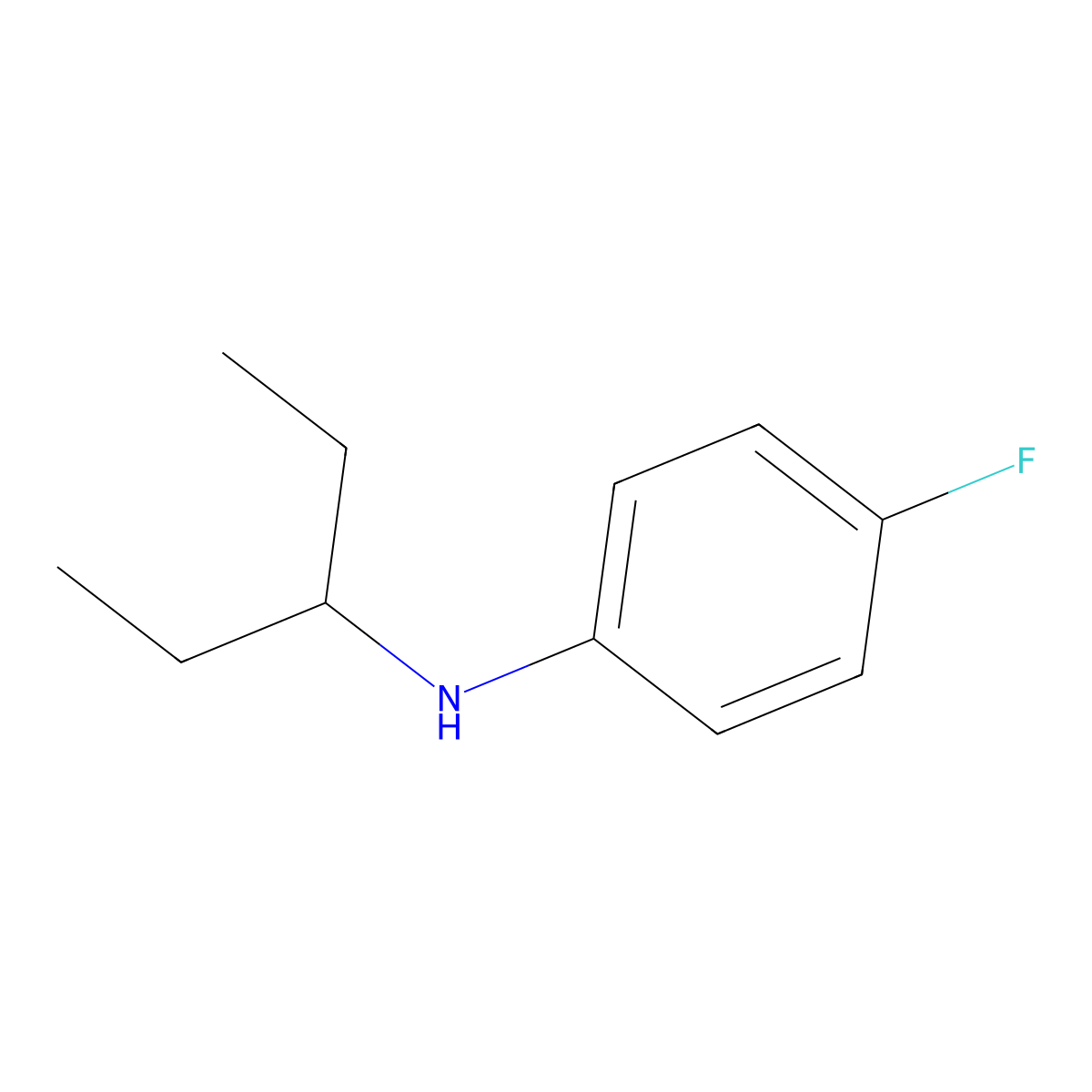 4-fluoro-N-(pentan-3-yl)aniline molecular structure, CAS 1019600-08-8