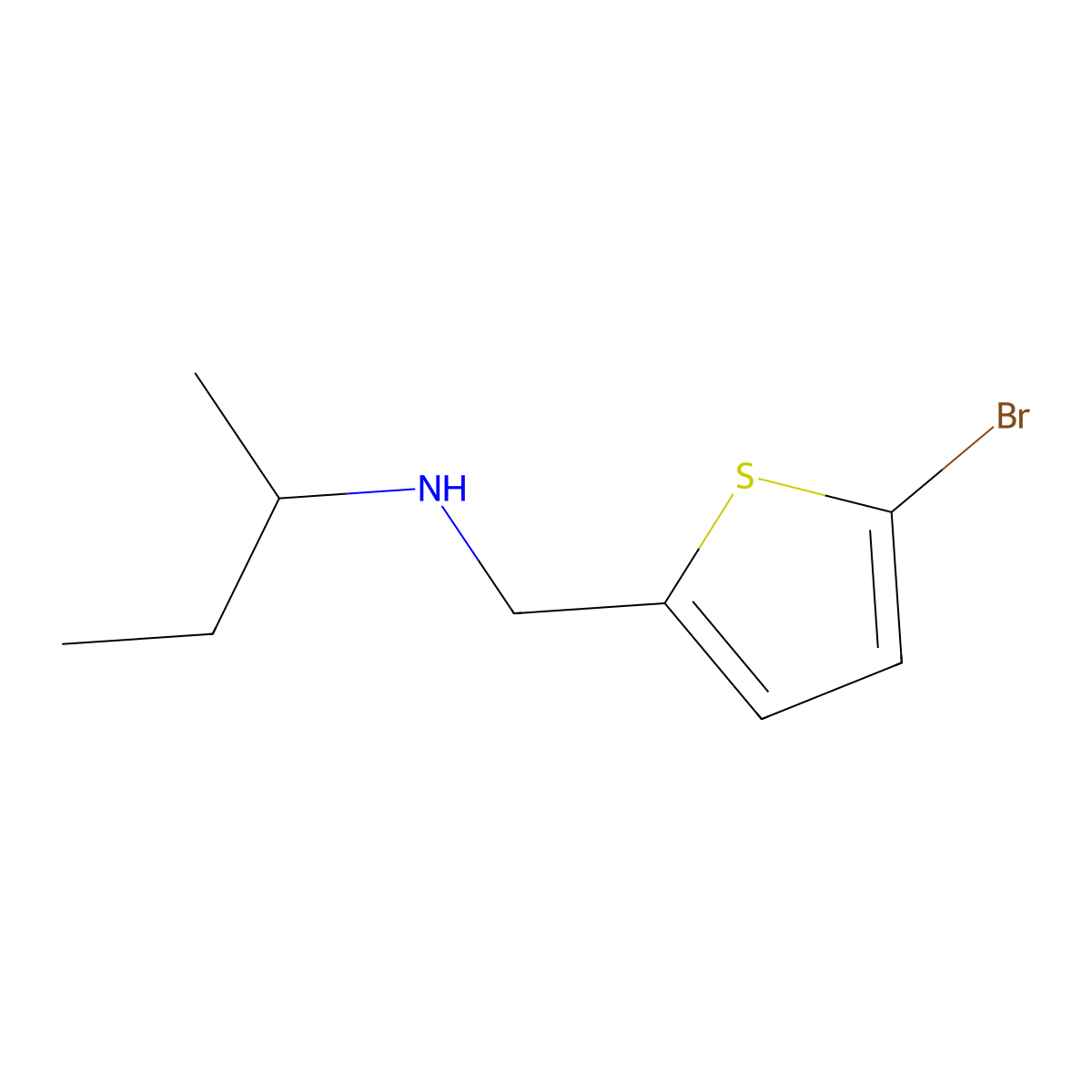 [(5-Bromothiophen-2-yl)methyl](butan-2-yl)amine molecular structure, CAS 1019600-42-0