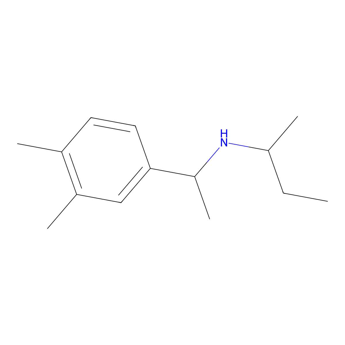 (Butan-2-yl)[1-(3,4-dimethylphenyl)ethyl]amine molecular structure, CAS 1019600-45-3