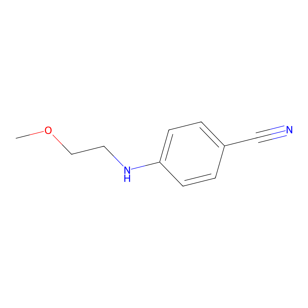 4-[(2-Methoxyethyl)amino]benzonitrile molecular structure, CAS 1019600-58-8