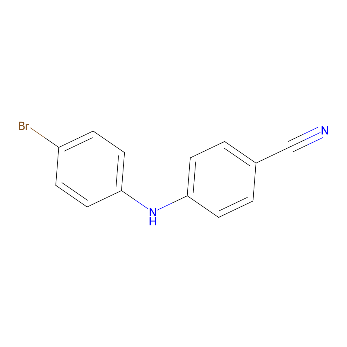 4-[(4-Bromophenyl)amino]benzonitrile molecular structure, CAS 1019601-02-5