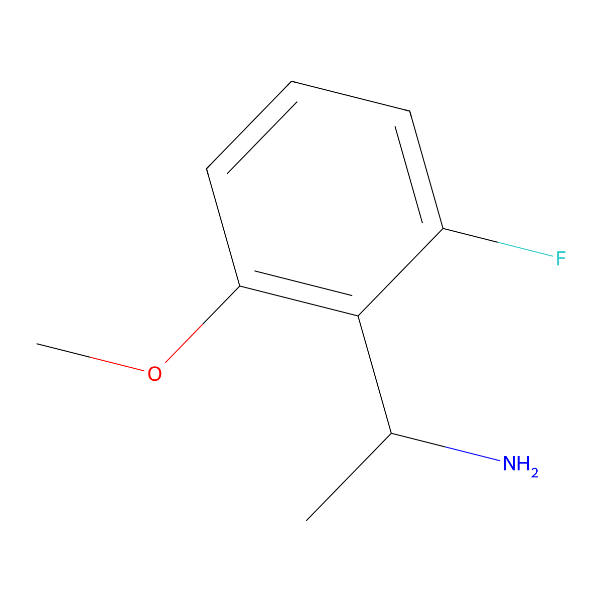 1-(2-Fluoro-6-methoxyphenyl)ethan-1-amine molecular structure, CAS 1019602-82-4