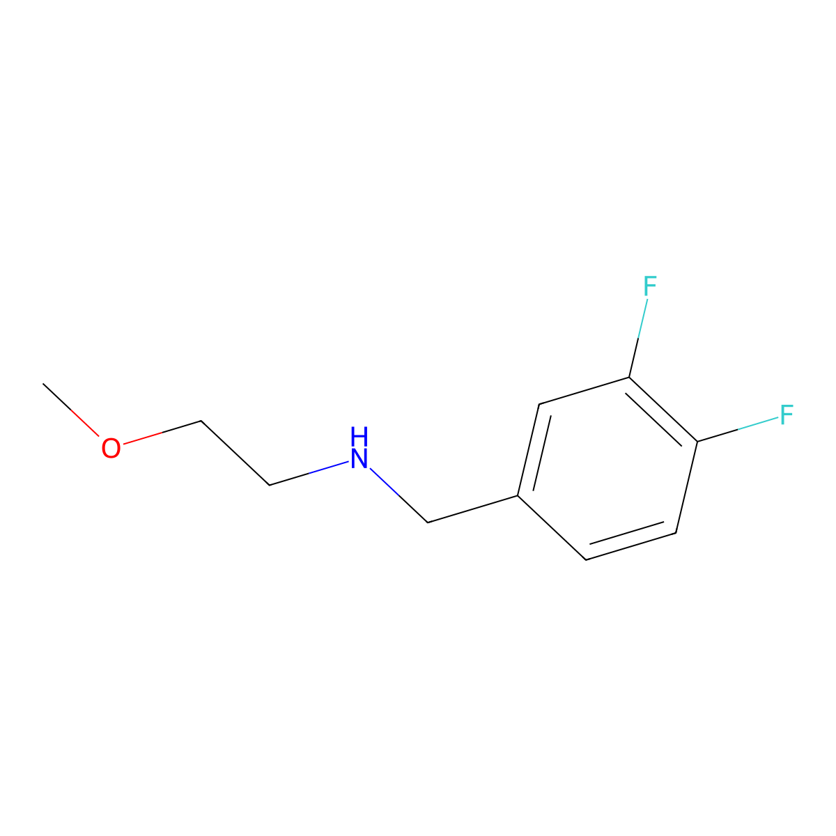 [(3,4-Difluorophenyl)methyl](2-methoxyethyl)amine molecular structure, CAS 1019603-66-7