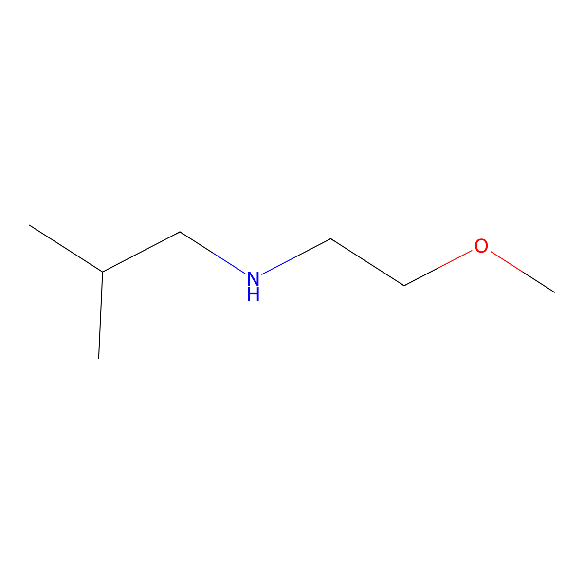 (2-Methoxyethyl)(2-methylpropyl)amine molecular structure, CAS 1019603-73-6