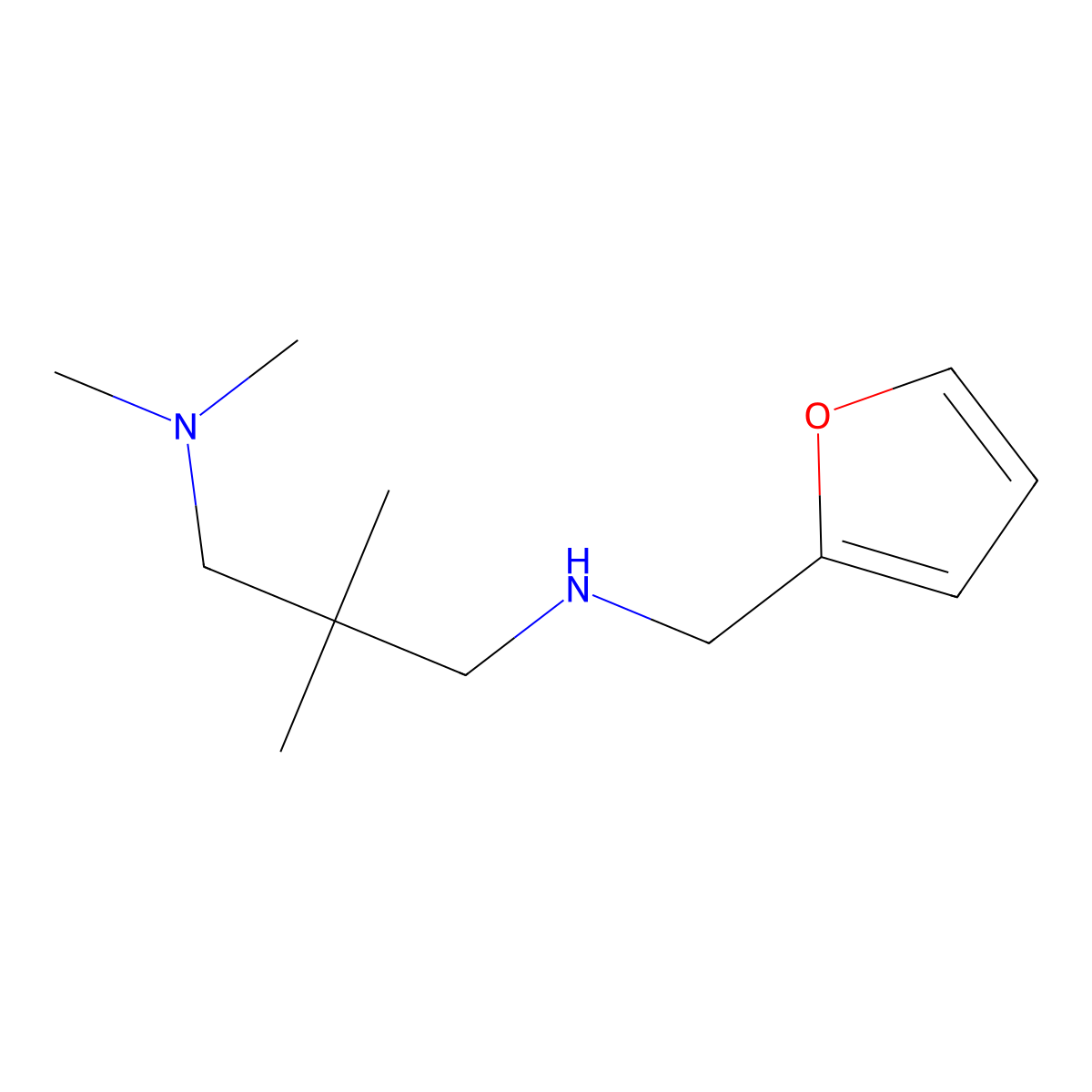 [3-(Dimethylamino)-2,2-dimethylpropyl][(furan-2-yl)methyl]amine molecular structure, CAS 1019603-95-2
