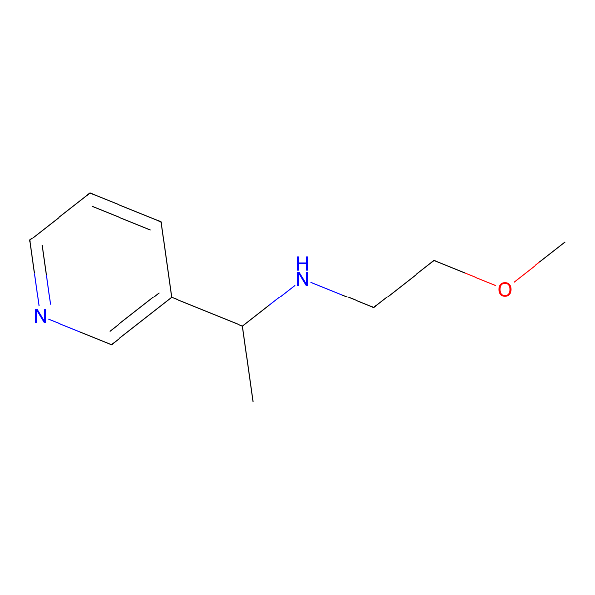 (2-Methoxyethyl)[1-(pyridin-3-YL)ethyl]amine molecular structure, CAS 1019604-00-2