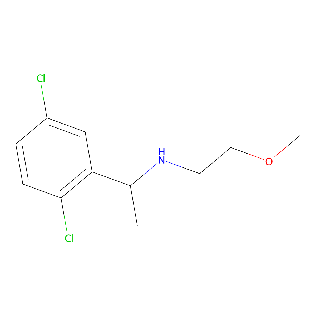 [1-(2,5-Dichlorophenyl)ethyl](2-methoxyethyl)amine molecular structure, CAS 1019604-15-9