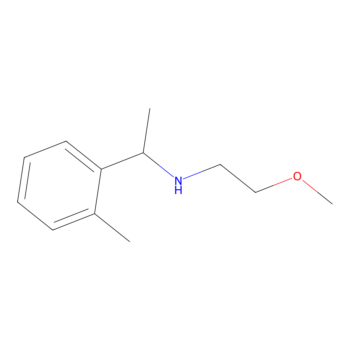 (2-Methoxyethyl)[1-(2-methylphenyl)ethyl]amine molecular structure, CAS 1019604-30-8