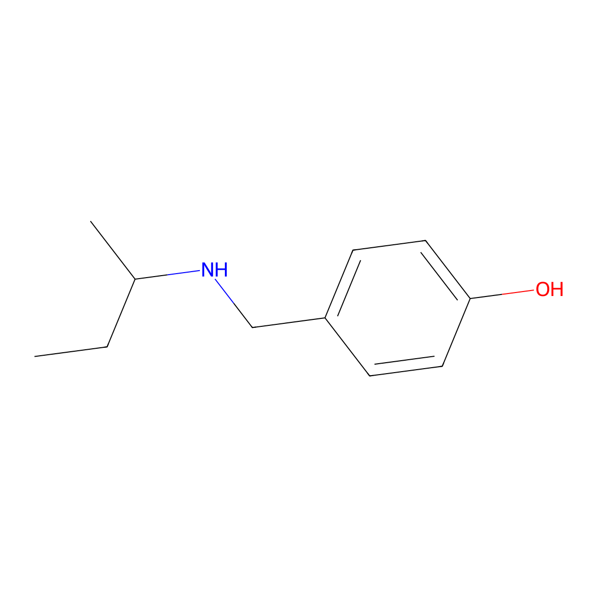 4-{[(Butan-2-yl)amino]methyl}phenol molecular structure, CAS 1019604-84-2