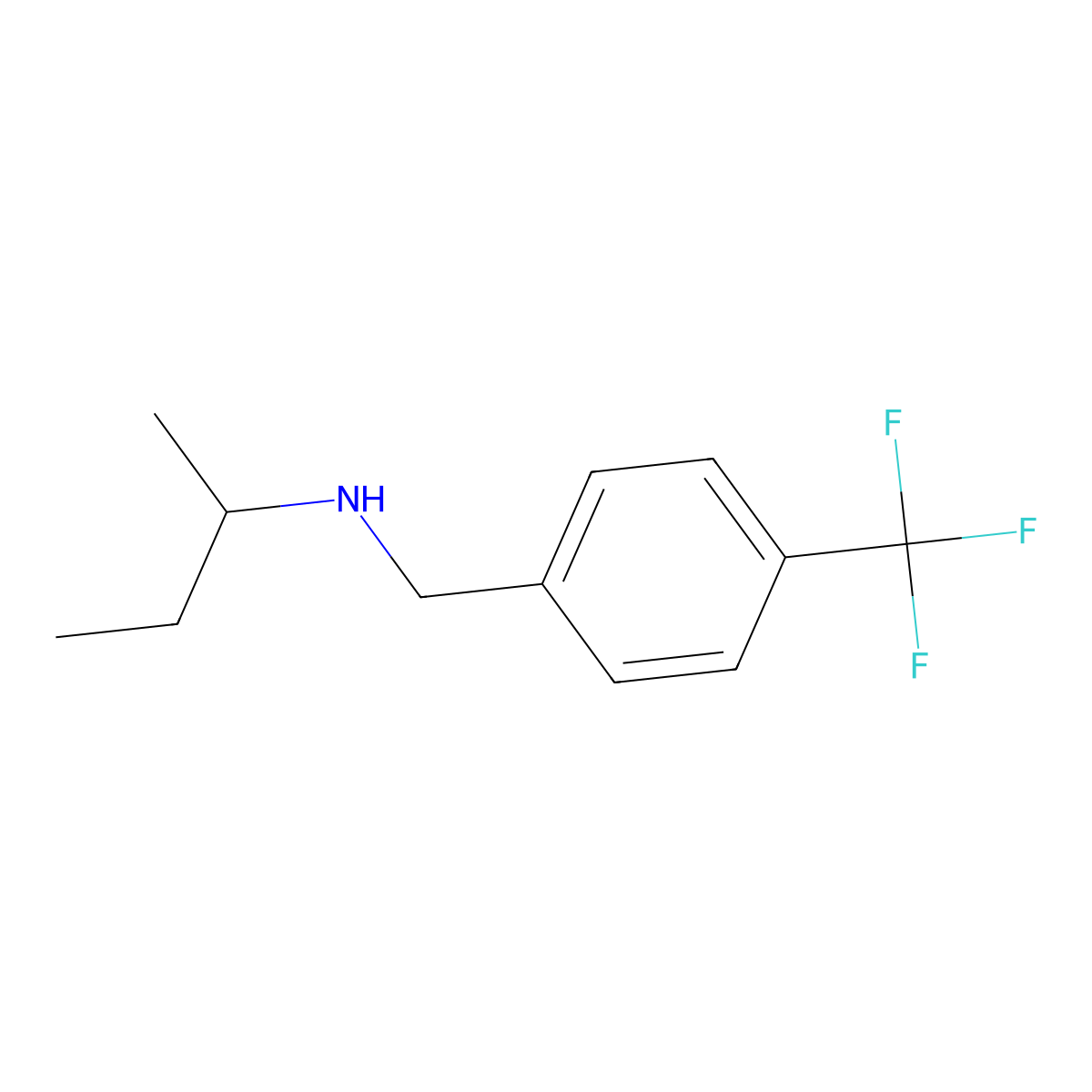 (Butan-2-yl)({[4-(trifluoromethyl)phenyl]methyl})amine molecular structure, CAS 1019604-95-5