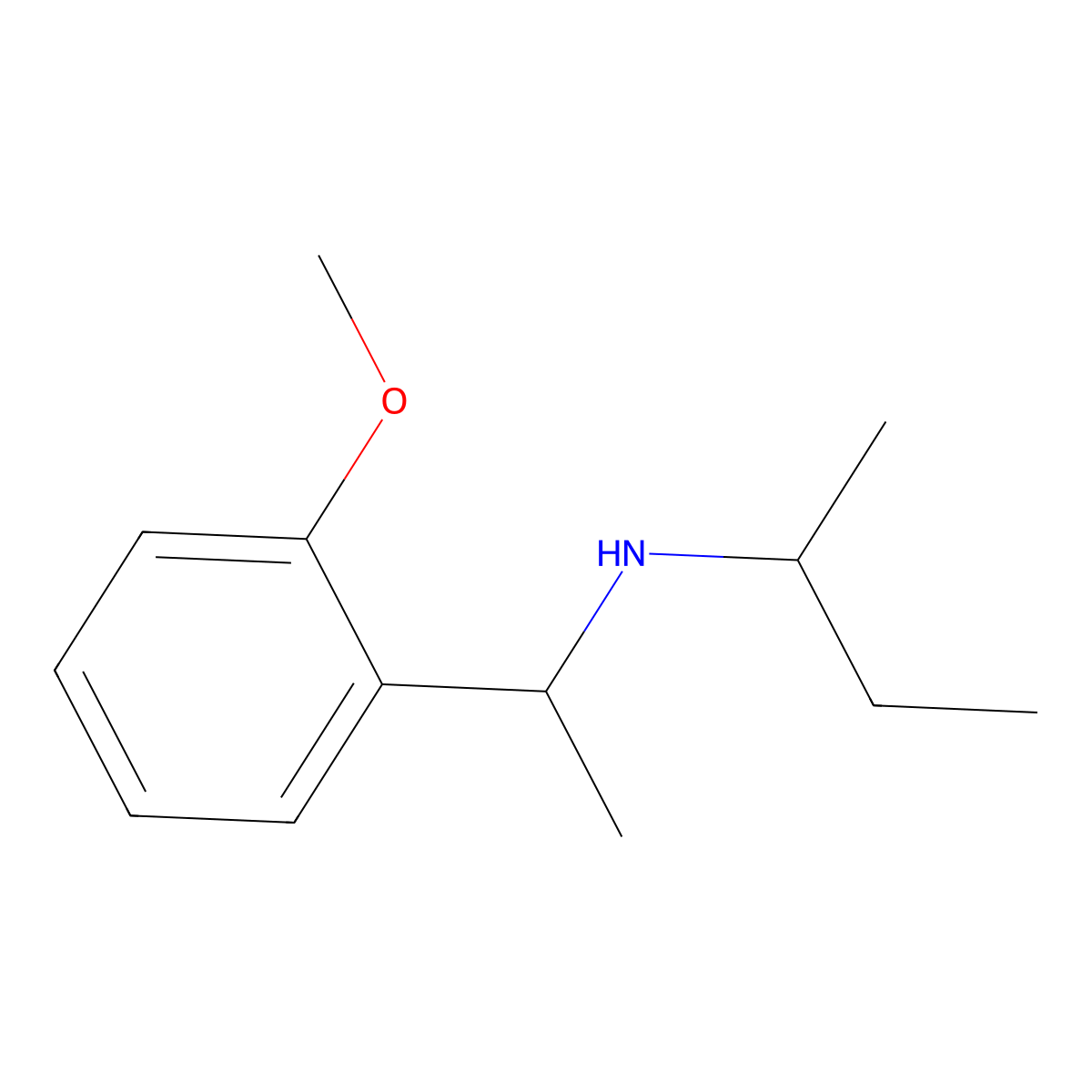 (Butan-2-yl)[1-(2-methoxyphenyl)ethyl]amine molecular structure, CAS 1019605-04-9