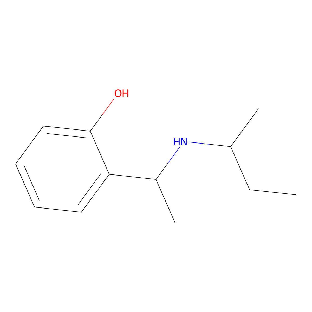 2-{1-[(Butan-2-yl)amino]ethyl}phenol molecular structure, CAS 1019605-07-2