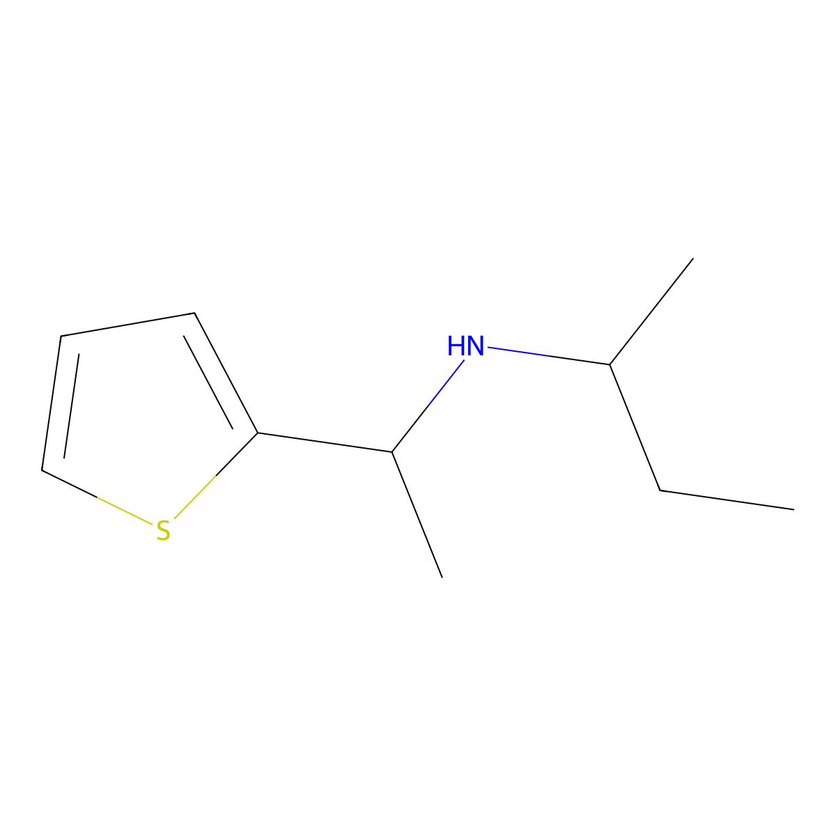 (Butan-2-yl)[1-(thiophen-2-yl)ethyl]amine molecular structure, CAS 1019605-14-1