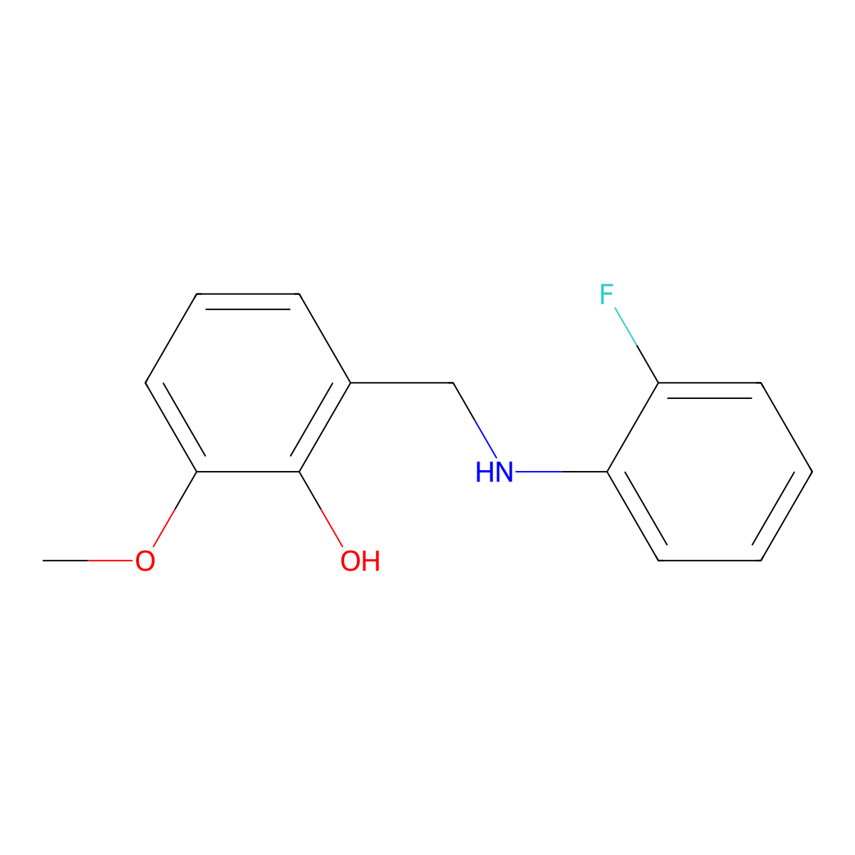 2-{[(2-Fluorophenyl)amino]methyl}-6-methoxyphenol molecular structure, CAS 1019605-16-3