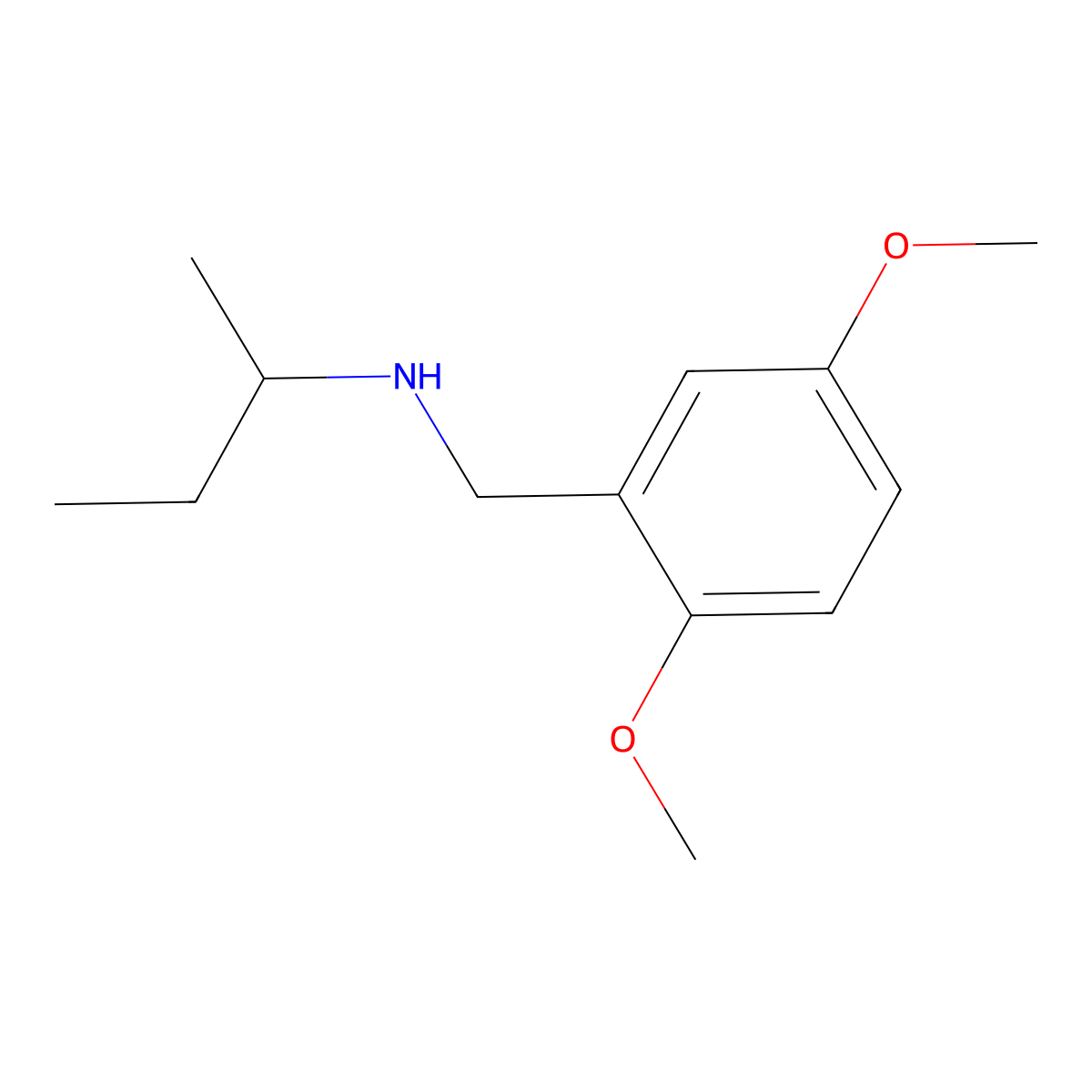 (Butan-2-yl)[(2,5-dimethoxyphenyl)methyl]amine molecular structure, CAS 1019605-78-7