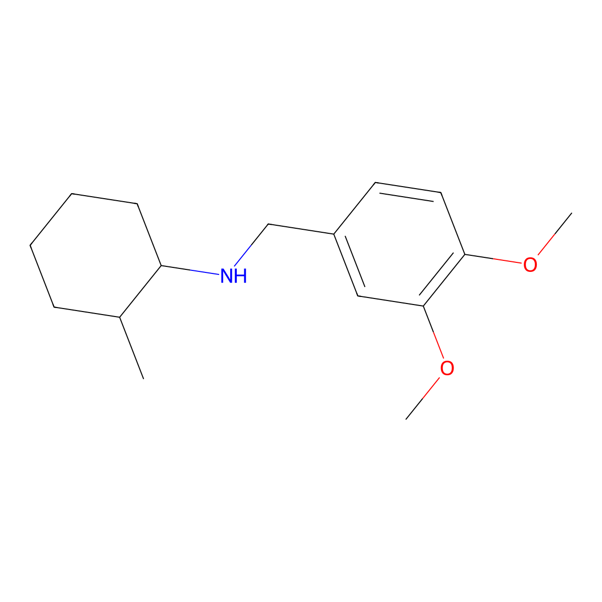 N-[(3,4-dimethoxyphenyl)methyl]-2-methylcyclohexan-1-amine molecular structure, CAS 1019605-79-8