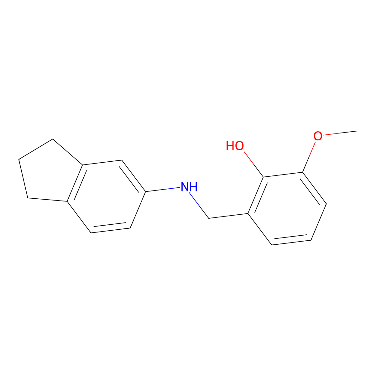 2-[(2,3-dihydro-1H-inden-5-ylamino)methyl]-6-methoxyphenol molecular structure, CAS 1019608-80-0