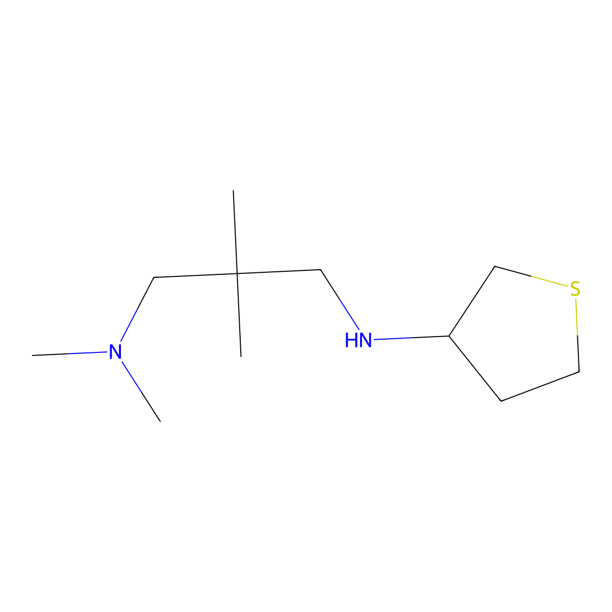 N-[3-(Dimethylamino)-2,2-dimethylpropyl]thiolan-3-amine molecular structure, CAS 1019609-29-0