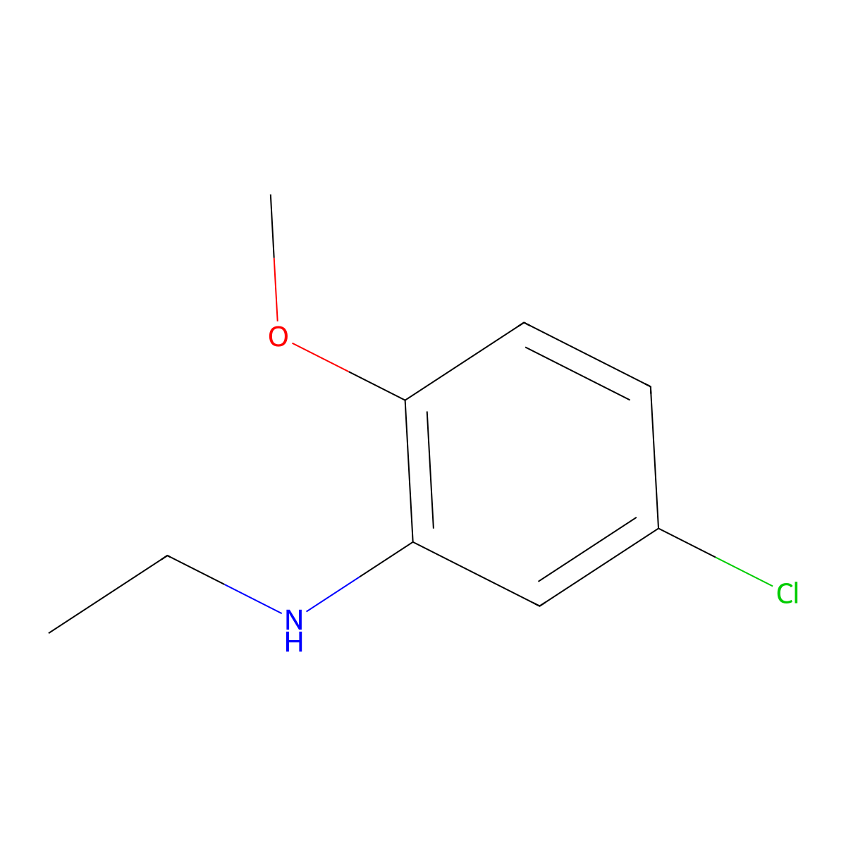 5-chloro-N-ethyl-2-methoxyaniline molecular structure, CAS 1019609-60-9