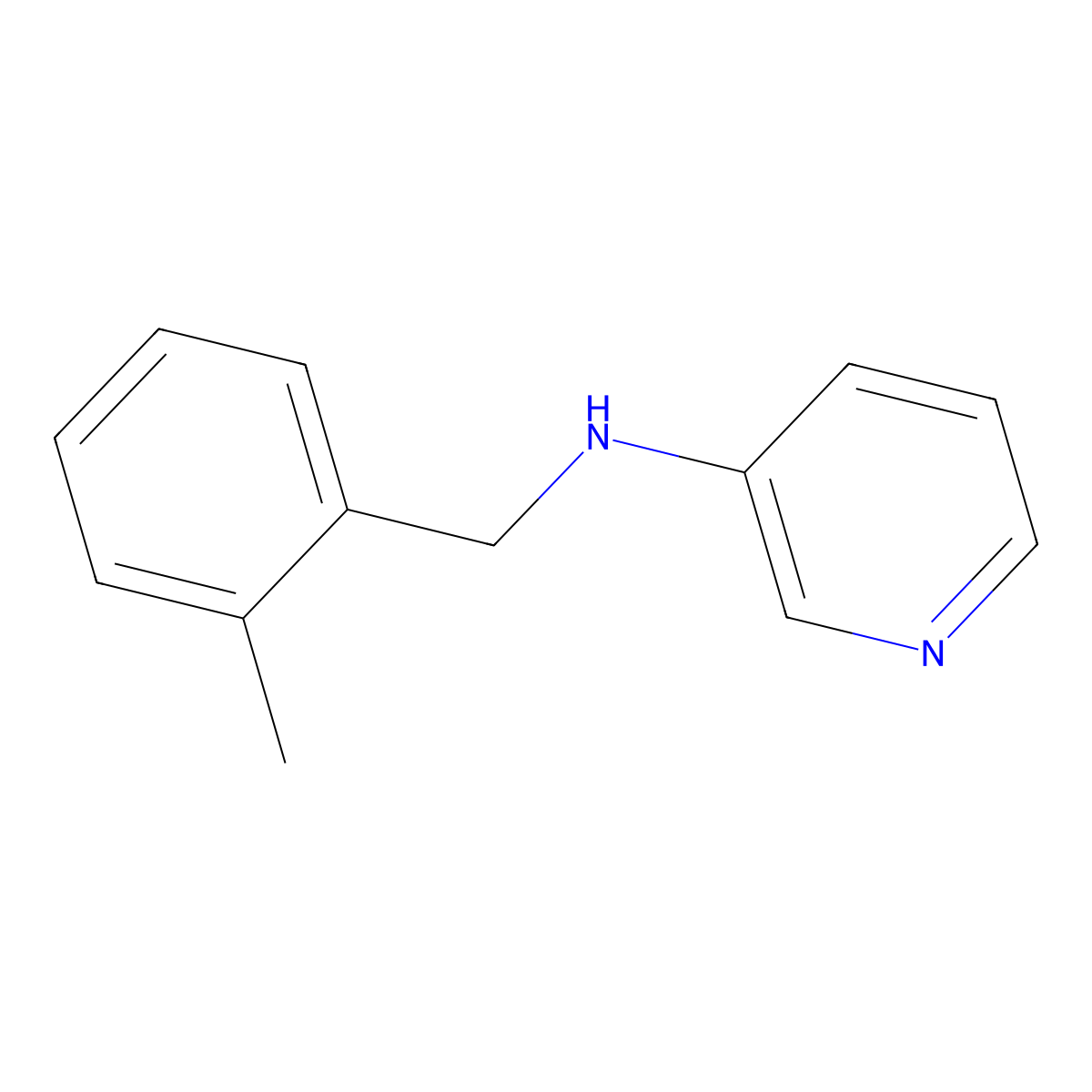 N-[(2-methylphenyl)methyl]pyridin-3-amine molecular structure, CAS 1019609-96-1