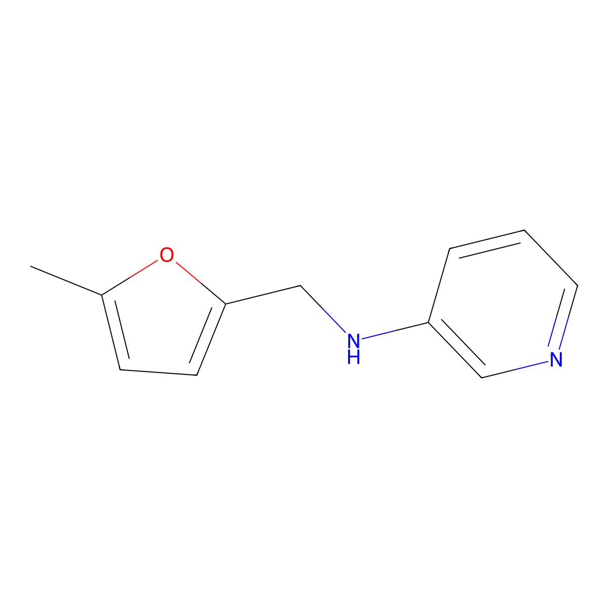 N-[(5-methylfuran-2-yl)methyl]pyridin-3-amine molecular structure, CAS 1019610-11-7
