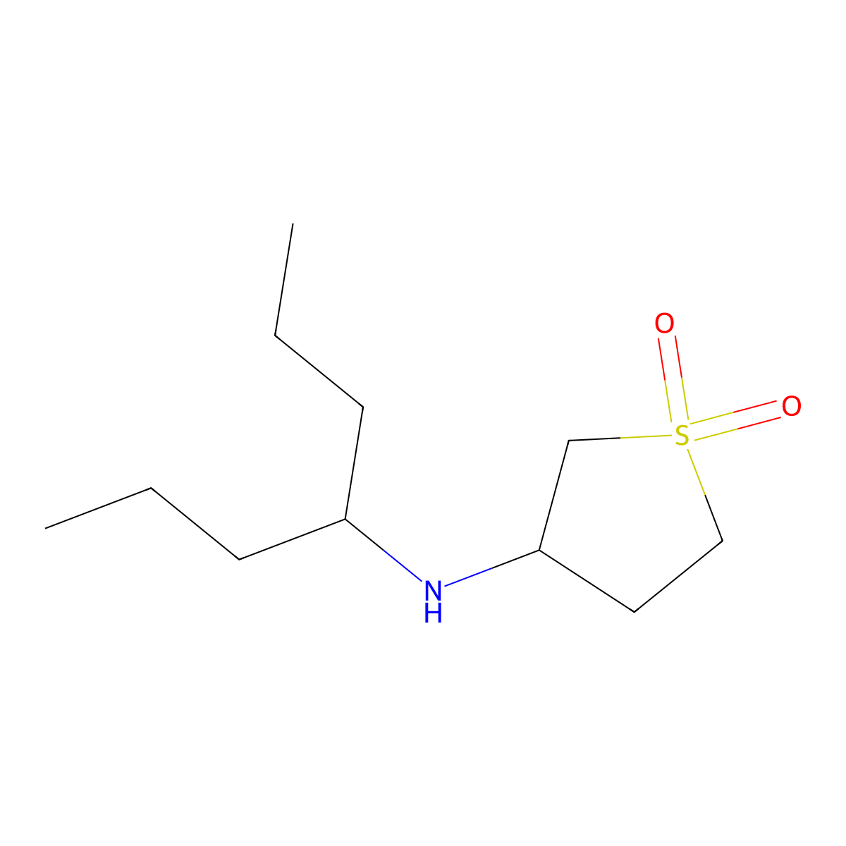 3-(Heptan-4-ylamino)tetrahydrothiophene 1,1-dioxide molecular structure, CAS 1019610-36-6