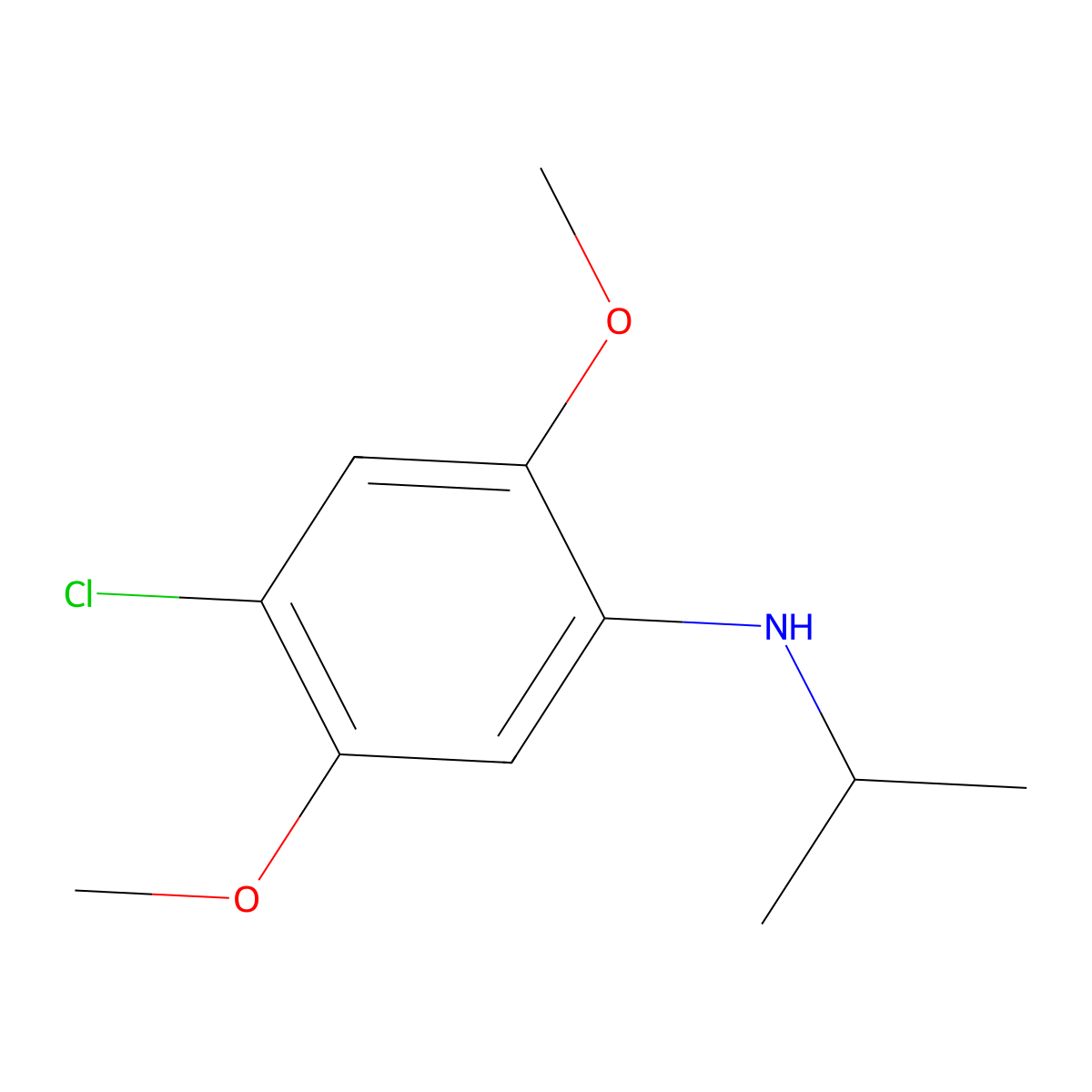 4-Chloro-2,5-dimethoxy-N-(propan-2-yl)aniline molecular structure, CAS 1019610-75-3