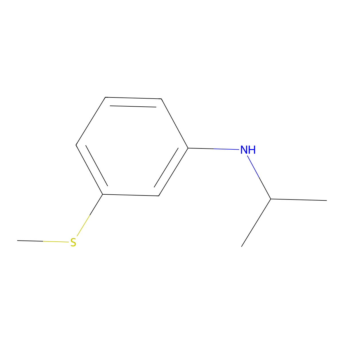 3-(methylsulfanyl)-N-(propan-2-yl)aniline molecular structure, CAS 1019611-29-0