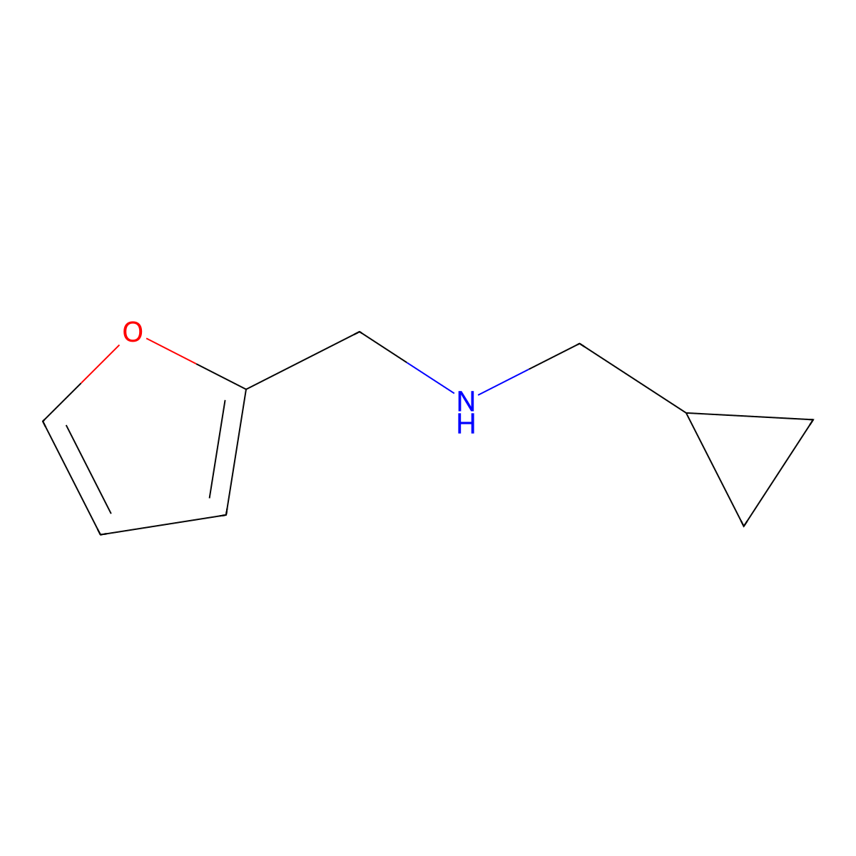 (Cyclopropylmethyl)[(furan-2-yl)methyl]amine molecular structure, CAS 1019611-65-4