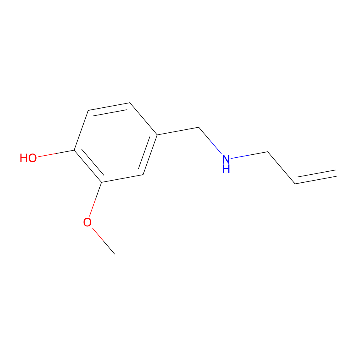 2-Methoxy-4-{[(prop-2-en-1-yl)amino]methyl}phenol molecular structure, CAS 1019611-85-8