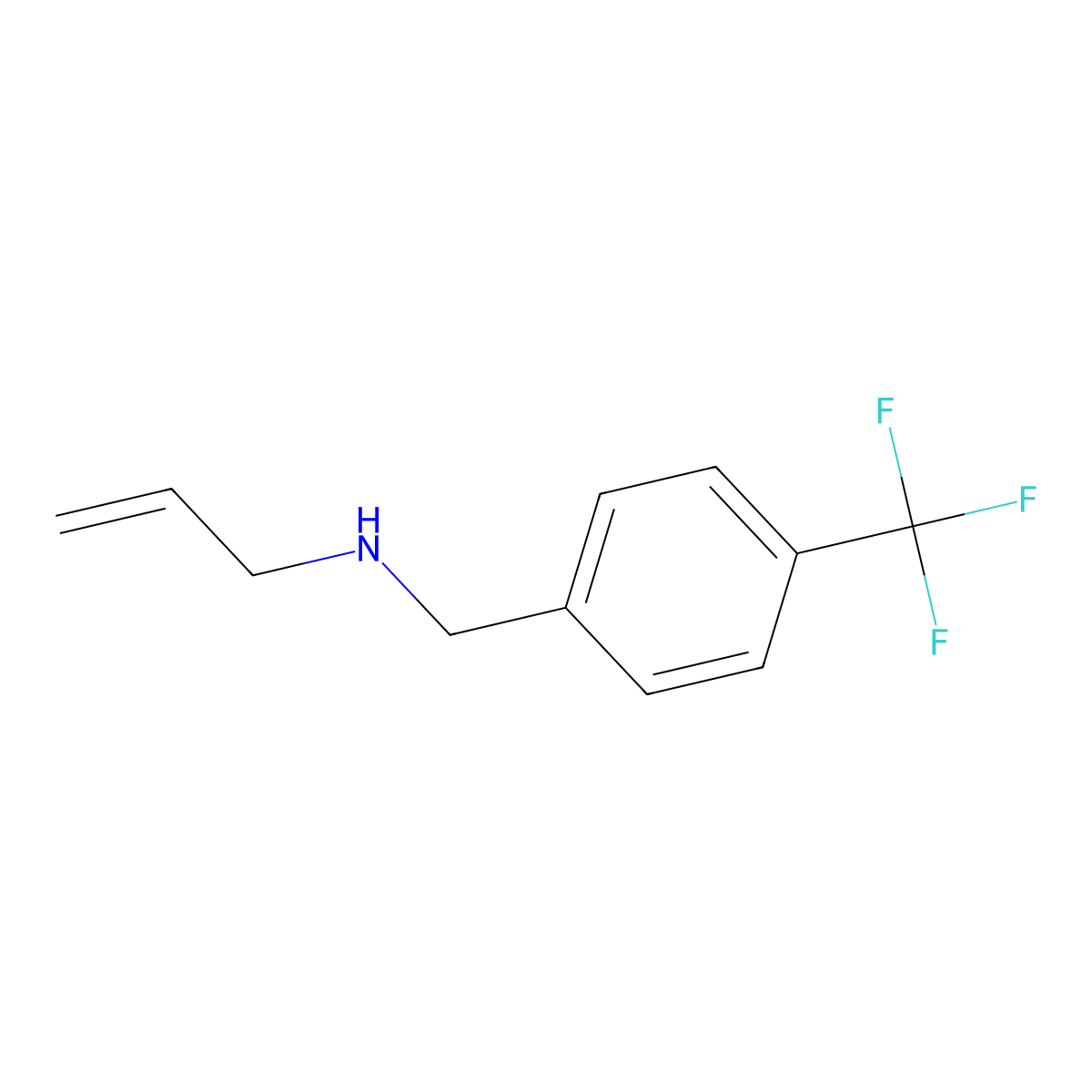 (Prop-2-en-1-yl)({[4-(trifluoromethyl)phenyl]methyl})amine molecular structure, CAS 1019612-03-3