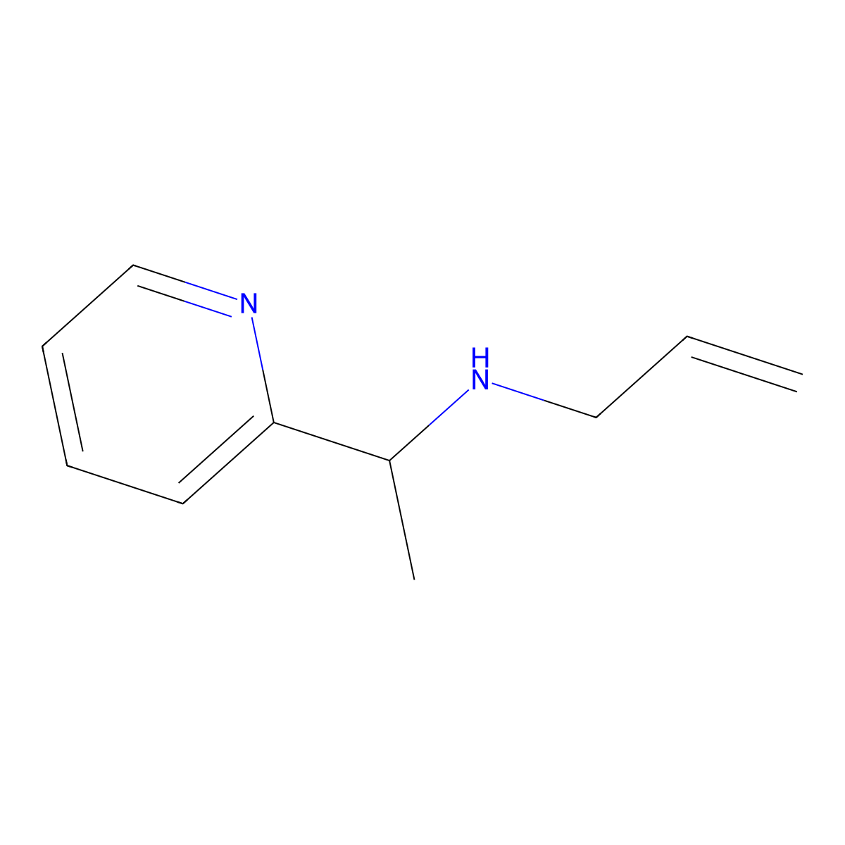 (Prop-2-en-1-yl)[1-(pyridin-2-yl)ethyl]amine molecular structure, CAS 1019612-18-0