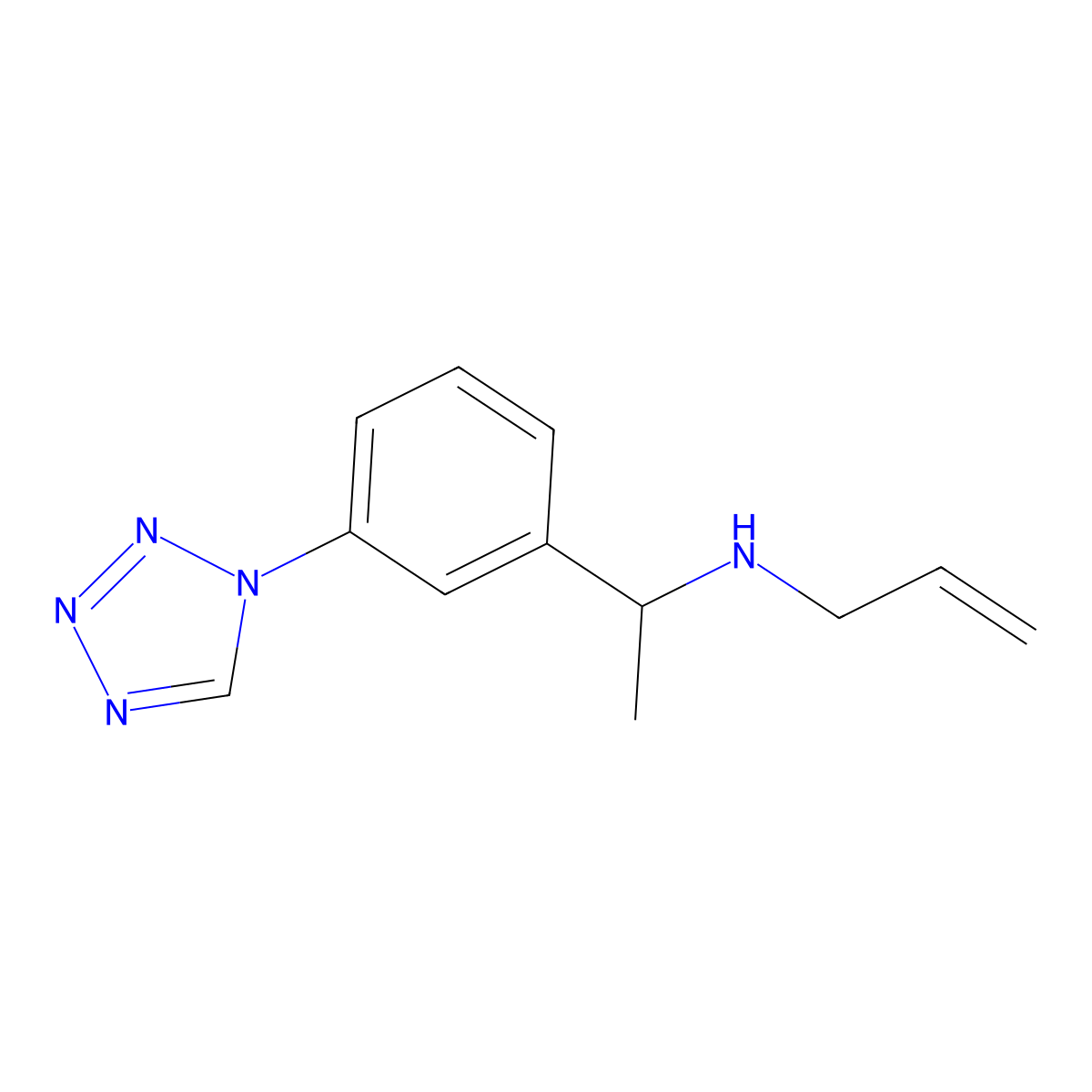 (prop-2-en-1-yl)({1-[3-(1H-1,2,3,4-tetrazol-1-yl)phenyl]ethyl})amine molecular structure, CAS 1019612-55-5