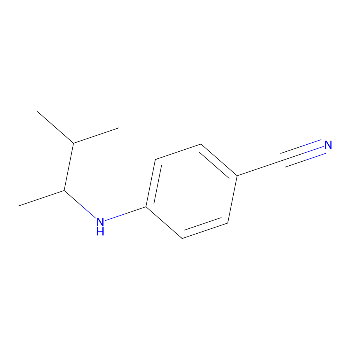4-[(3-Methylbutan-2-yl)amino]benzonitrile molecular structure, CAS 1019613-31-0