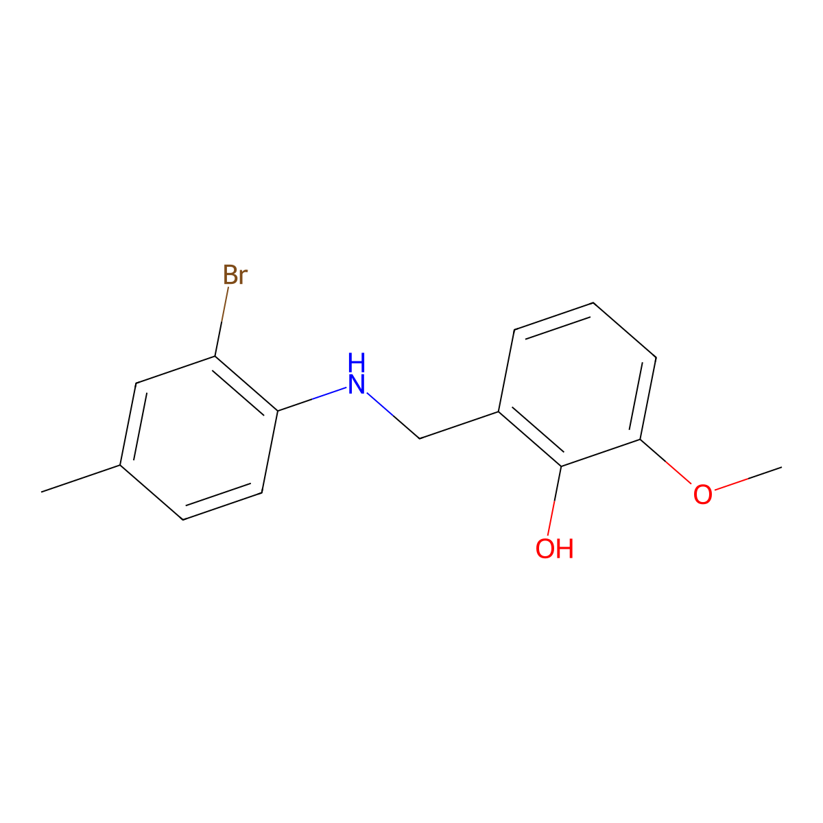 2-{[(2-Bromo-4-methylphenyl)amino]methyl}-6-methoxyphenol molecular structure, CAS 1019615-96-3