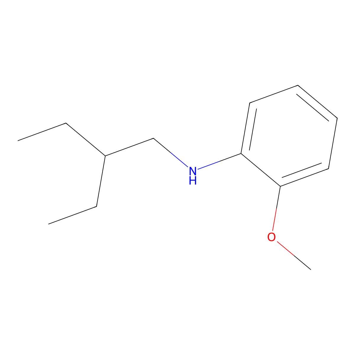 N-(2-ethylbutyl)-2-methoxyaniline molecular structure, CAS 1019616-66-0