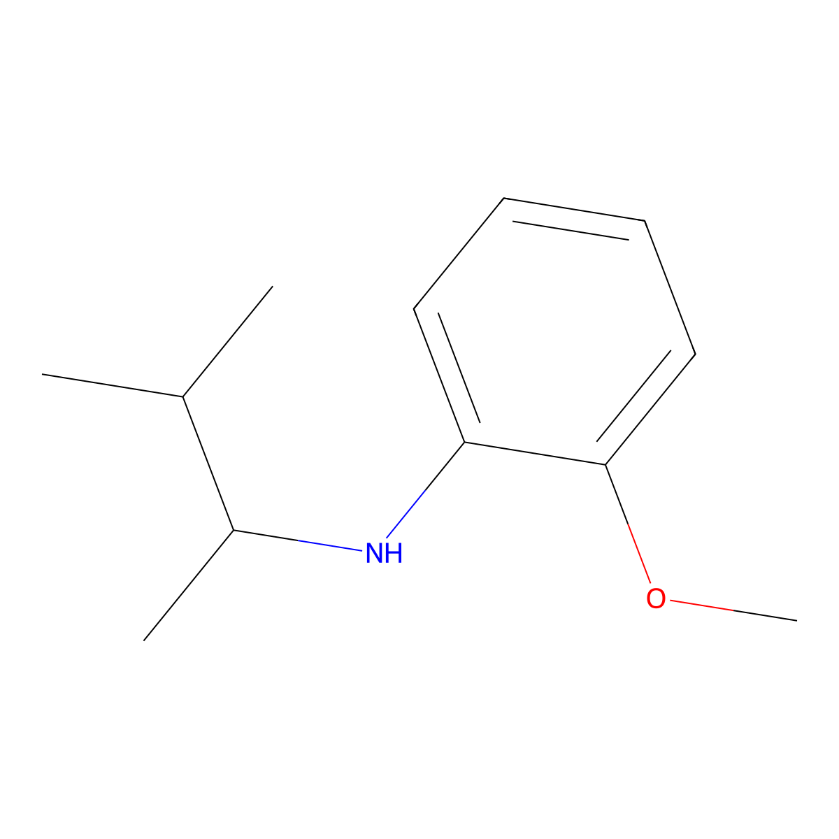 2-methoxy-N-(3-methylbutan-2-yl)aniline molecular structure, CAS 1019616-97-7