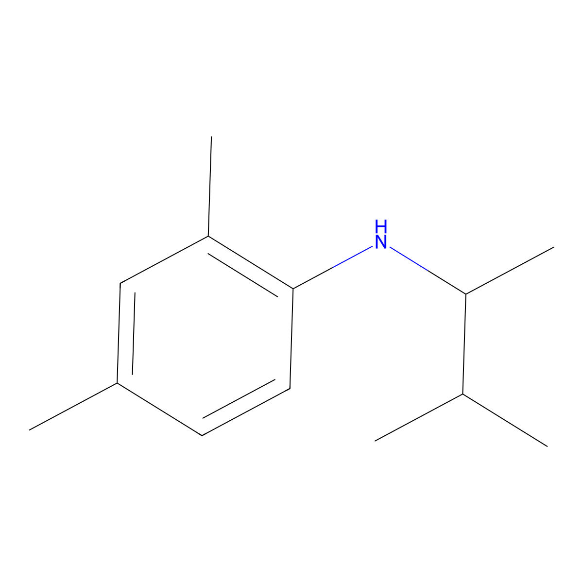 2,4-dimethyl-N-(3-methylbutan-2-yl)aniline molecular structure, CAS 1019617-91-4