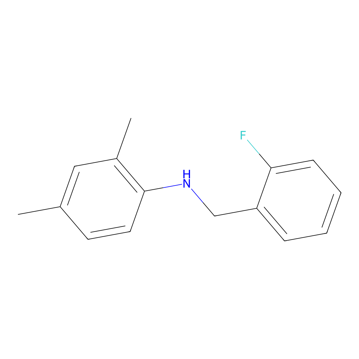 N-(2-Fluorobenzyl)-2,4-dimethylaniline molecular structure, CAS 1019618-03-1