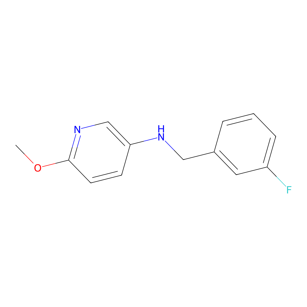 n-(3-Fluorobenzyl)-6-methoxypyridin-3-amine molecular structure, CAS 1019618-24-6
