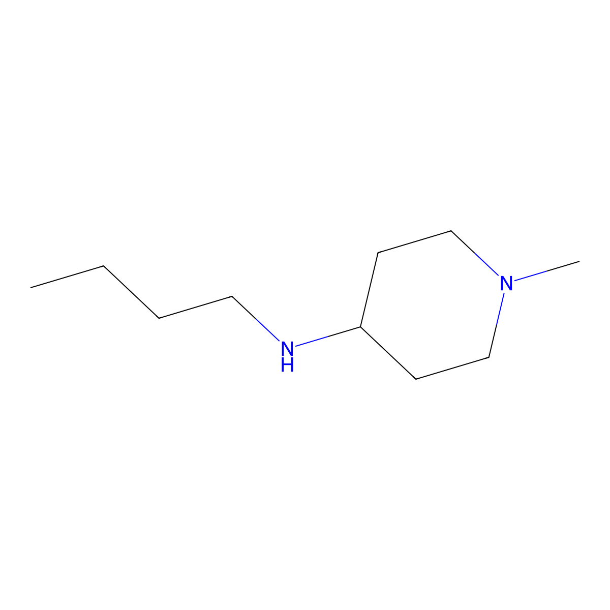 N-butyl-1-methylpiperidin-4-amine molecular structure, CAS 1019619-07-8