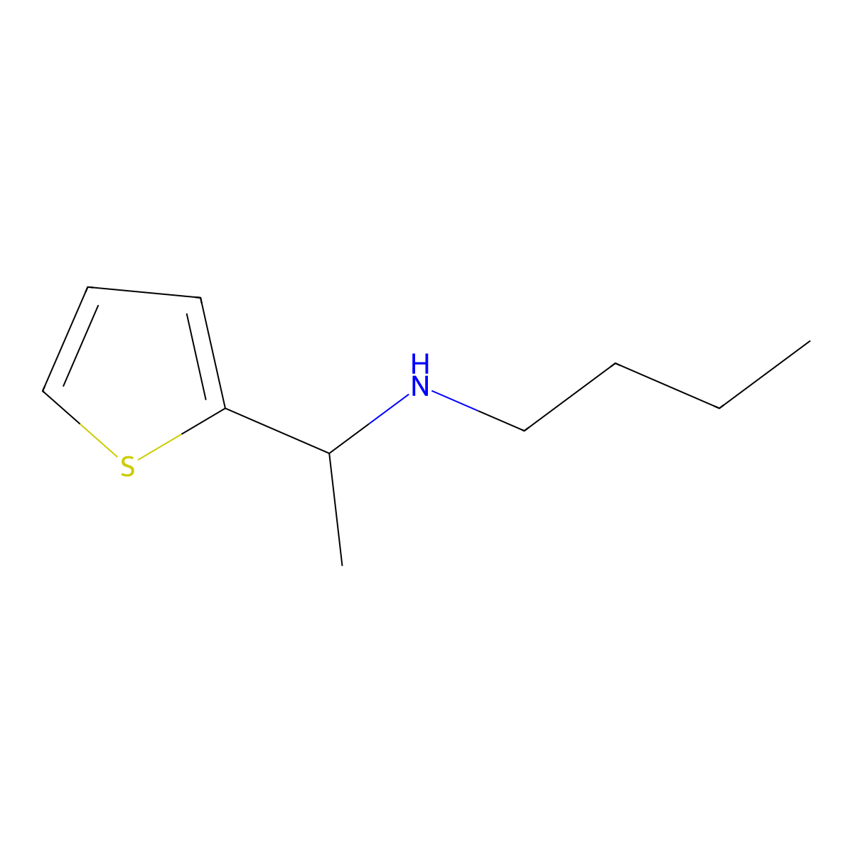 Butyl[1-(thiophen-2-YL)ethyl]amine molecular structure, CAS 1019619-28-3