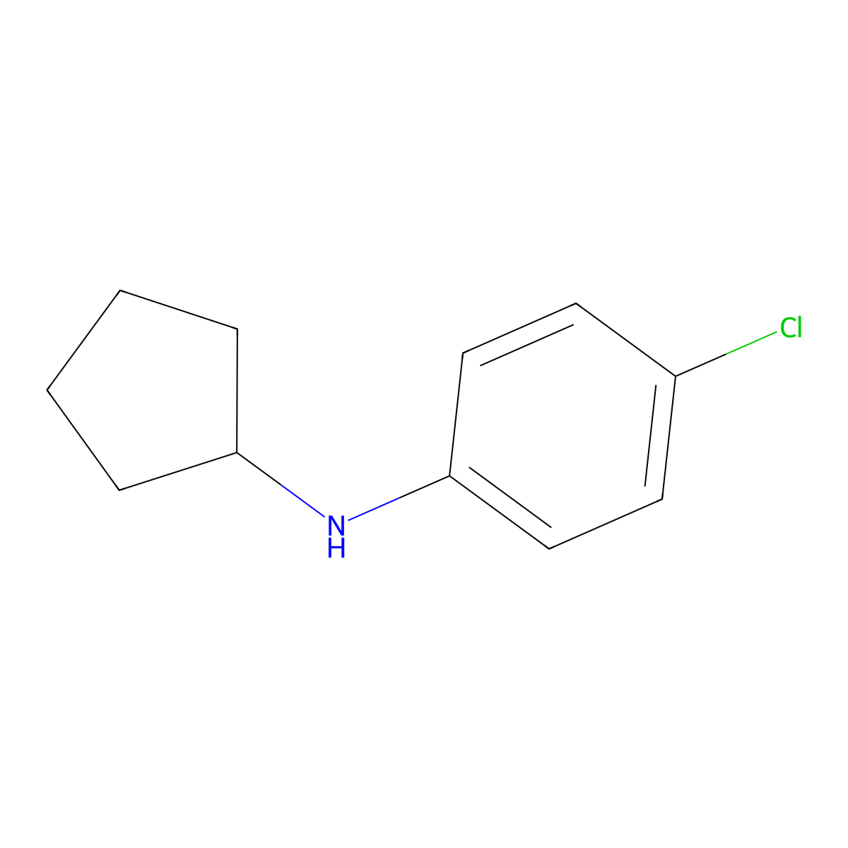 4-chloro-N-cyclopentylaniline molecular structure, CAS 1019619-33-0