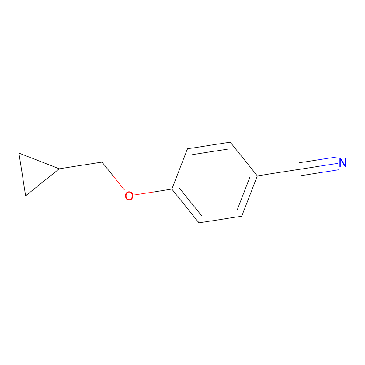4-(Cyclopropylmethoxy)benzonitrile molecular structure, CAS 1019619-83-0