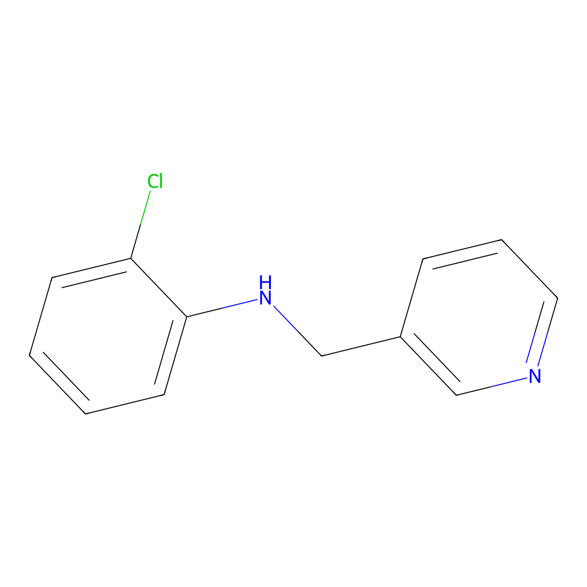 2-chloro-N-[(pyridin-3-yl)methyl]aniline molecular structure, CAS 1019624-08-8