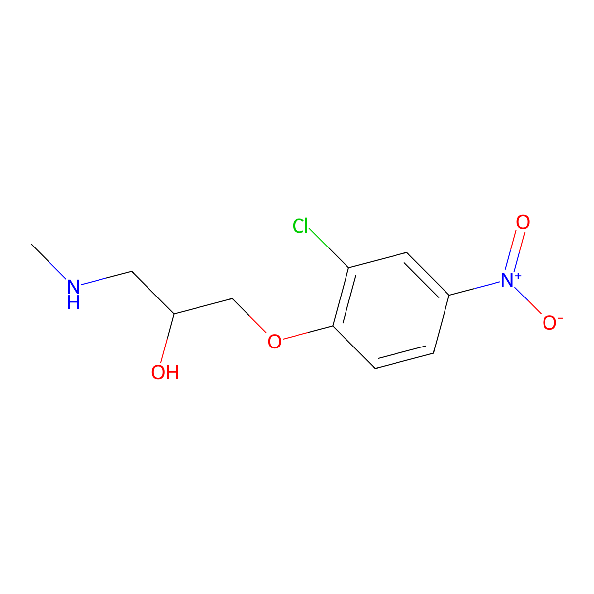 1-(2-Chloro-4-nitrophenoxy)-3-(methylamino)propan-2-ol molecular structure, CAS 1019624-34-0
